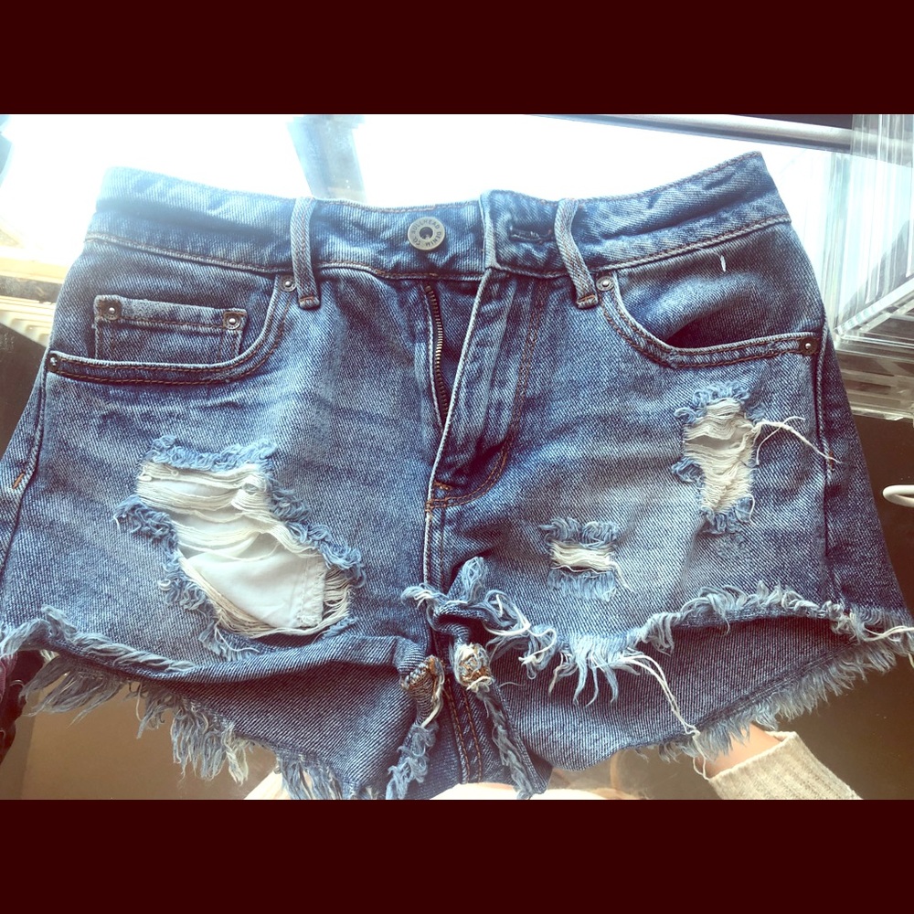 High Rise Jean Shorts size 1